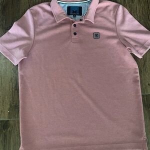 Men's Pink Polo Shirt Michael Strahan Small
